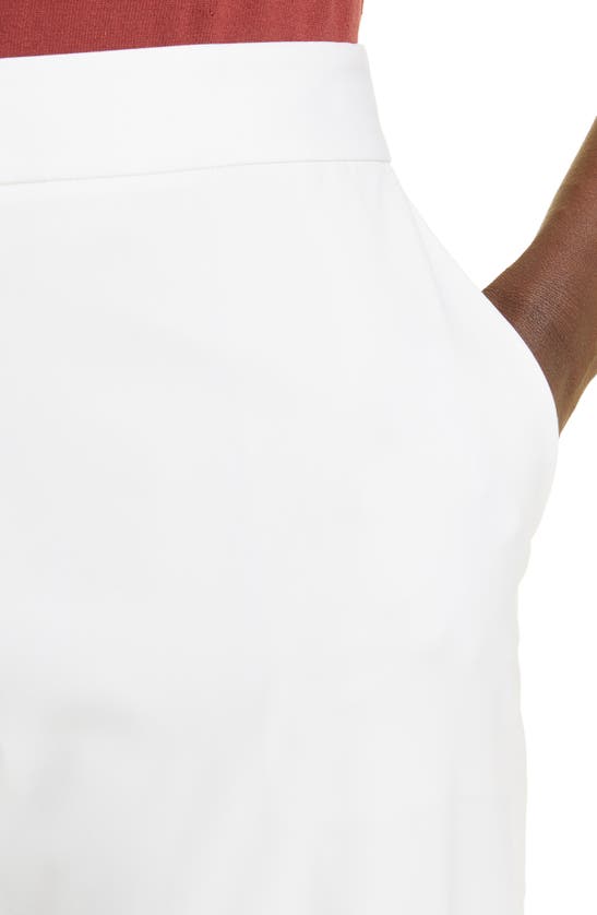 Lafayette 148 Irving Straight Leg Stretch Wool Pants In Ivory