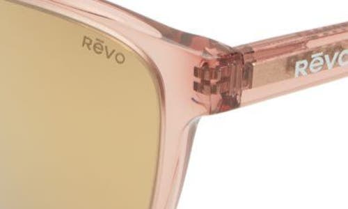 Revo Daphne 56mm Oval Polarized Sunglasses In Crystal Mauve/gold