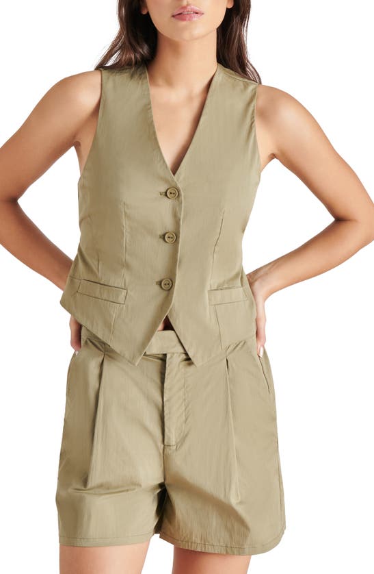 Shop Steve Madden Maribel Vest In Olive