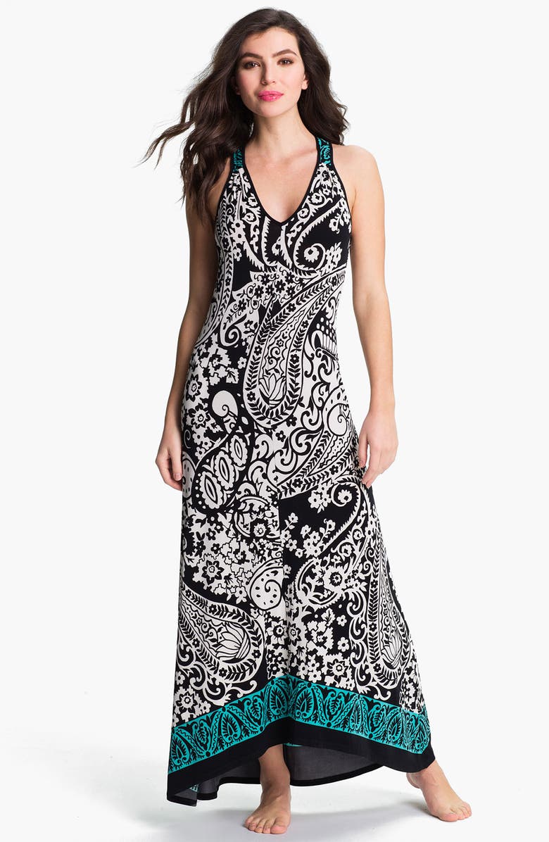 In Bloom by Jonquil Paisley Border Maxi Gown | Nordstrom