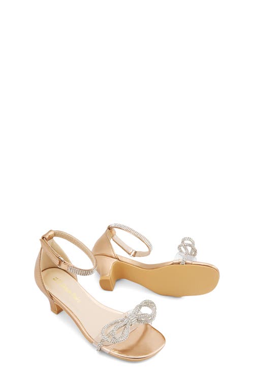 Shop Dream Pairs Kids' Ankle Strap Sandal In Champagne-rhinestone