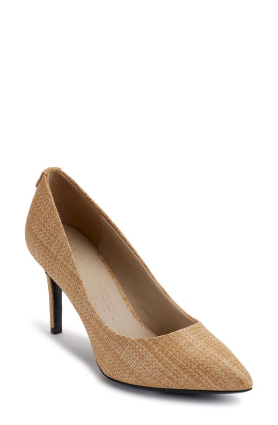 Shop Karl Lagerfeld Royale Pointed Toe Pump In Natural