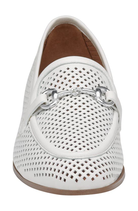 Shop Johnston & Murphy Ali Perforated Bit Loafer In White Glove