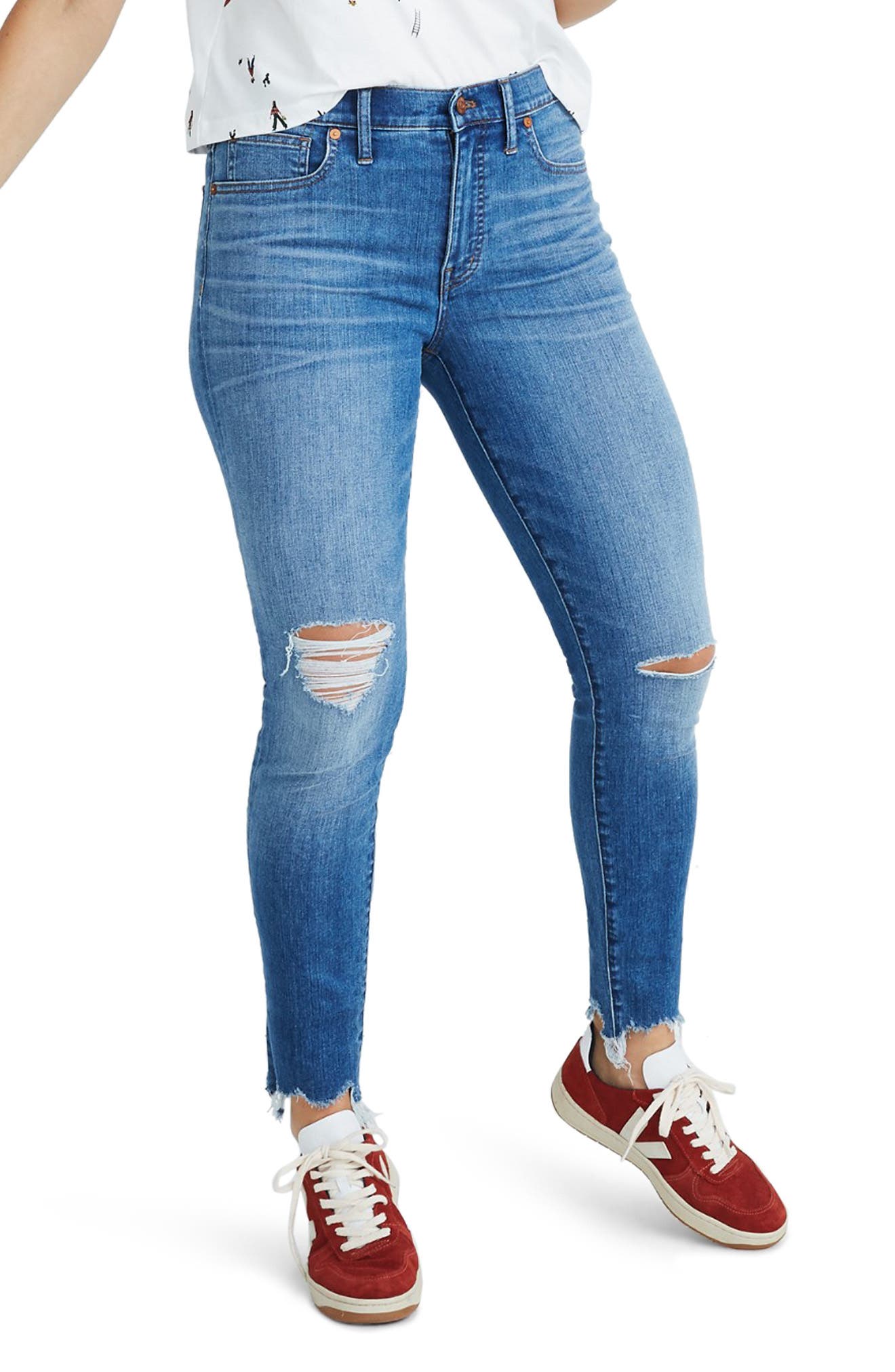 ripped at knee jeans