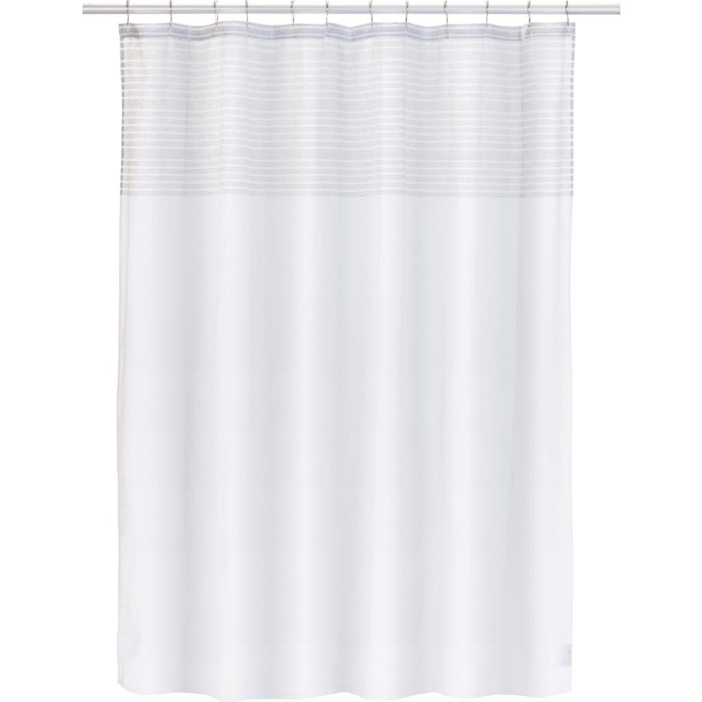 French Connection Landon Collection Shower Curtain In White