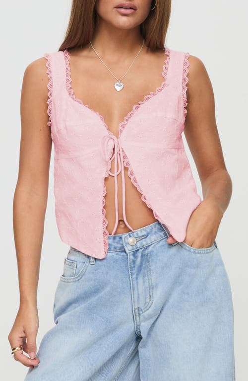 PRINCESS POLLY PRINCESS POLLY MERRELLE BRODERIE ANGLAISE CROP TOP 