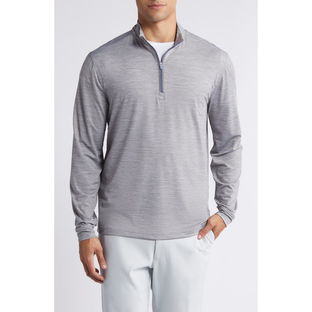 Johnnie-o Glades Quarter Zip Pullover In Grey