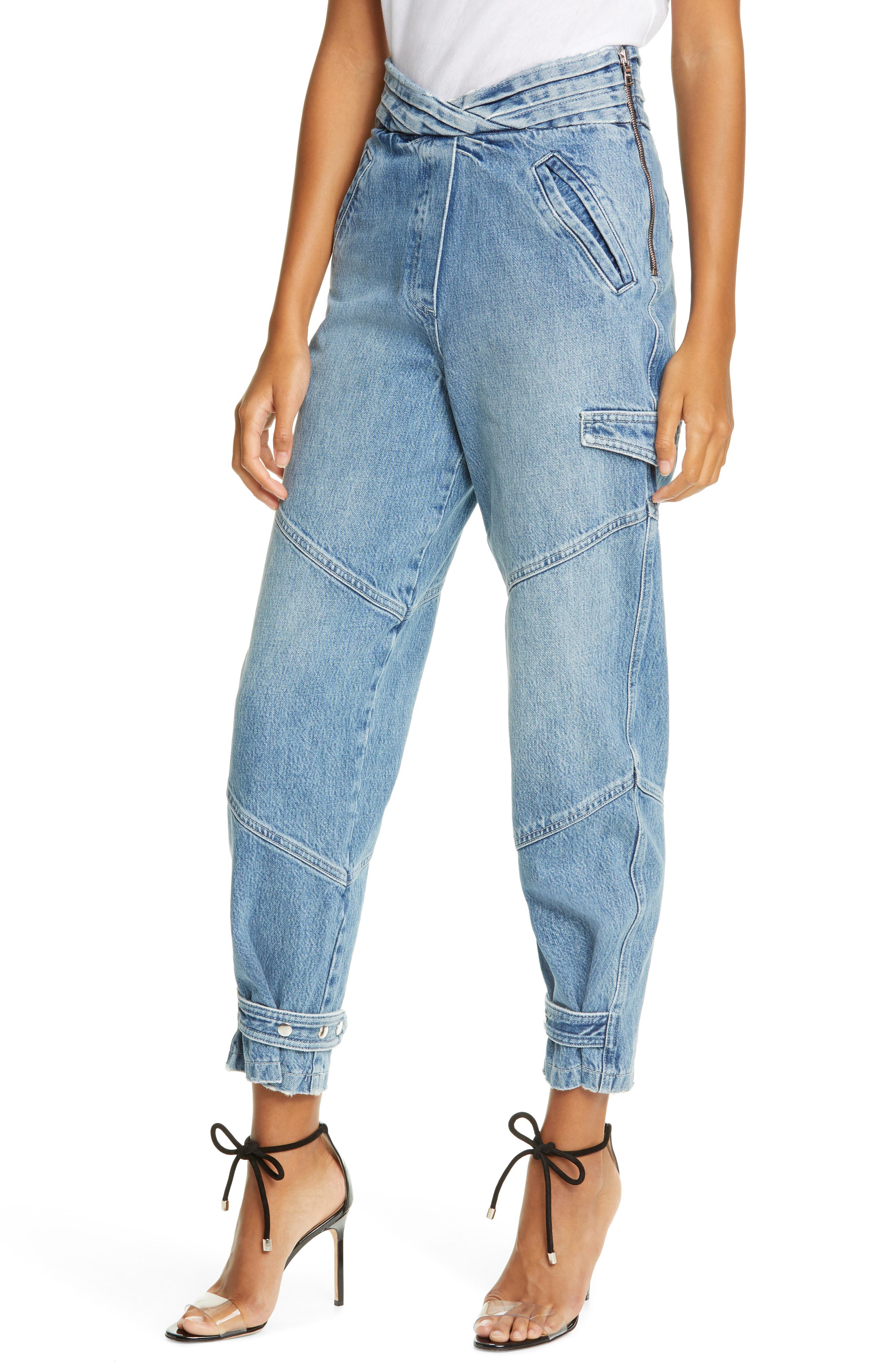 RtA Dallas Baggy Belted Cargo Jeans 