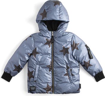Nununu Kids Star Print Down Hooded Jacket Nordstrom