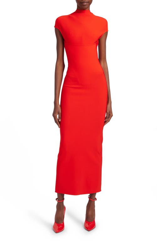 Alaïa Open Back Sculpting Jersey Dress in Rouge at Nordstrom, Size 12 Us