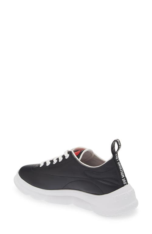 Shop Love Moschino Low Top Sneaker In Black/white