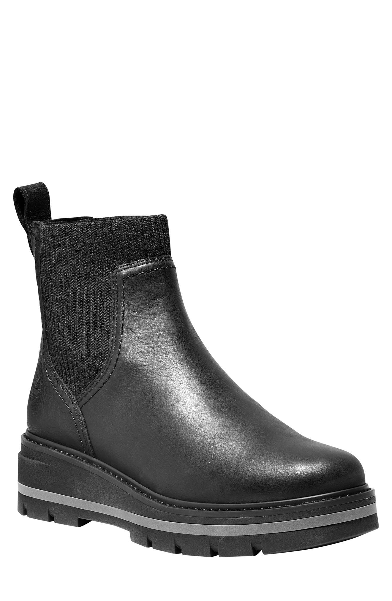 UPC 195440011652 product image for Timberland Cervinia Valley Chelsea Boot in Black Full Grain at Nordstrom, Size 1 | upcitemdb.com