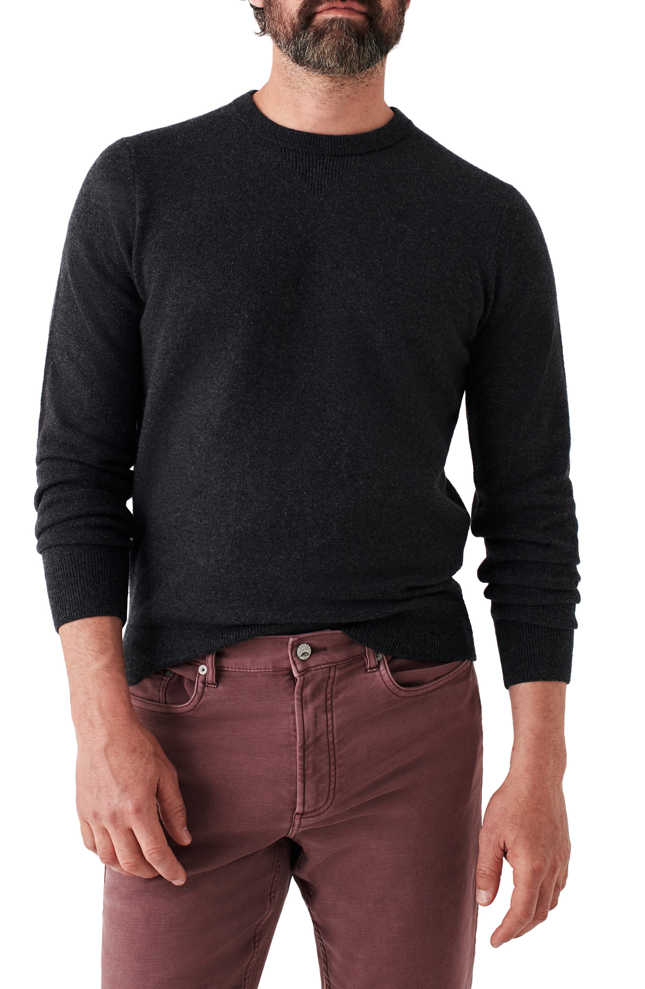 Faherty Jackson Performance Stretch Sweater, Mens, M, Ash Heather