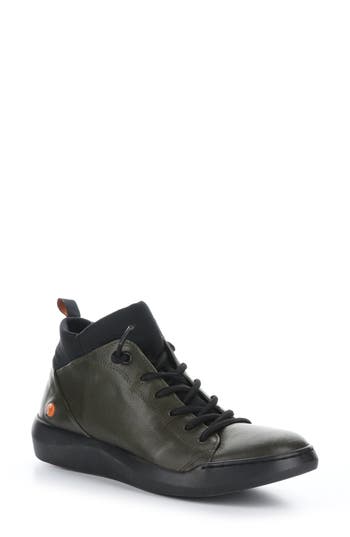 Shop Softinos By Fly London Biel Sneaker In 026 Army/black Smooth