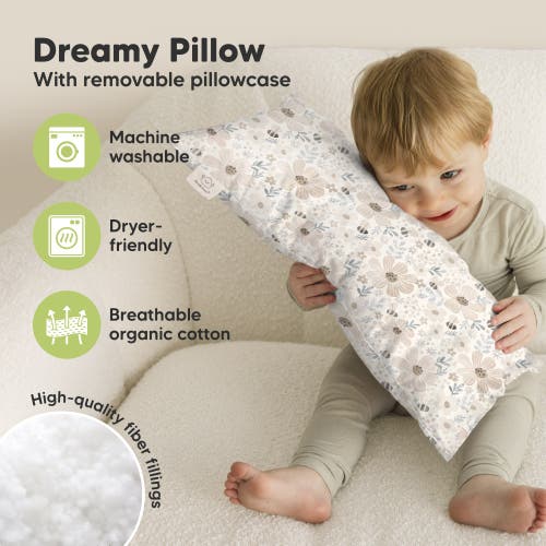 Shop Keababies Buddy Toddler Pillow In Flora Vale