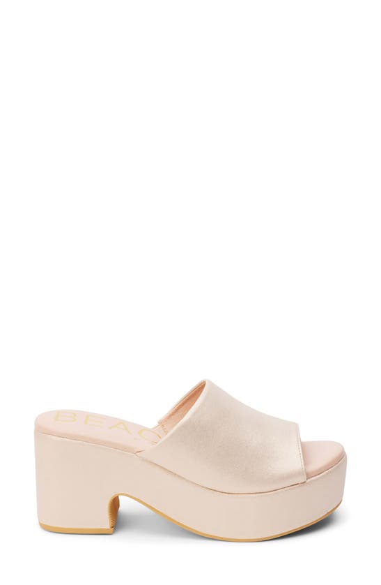Shop Coconuts By Matisse Terry Platform Sandal In Natural Frost Metallic