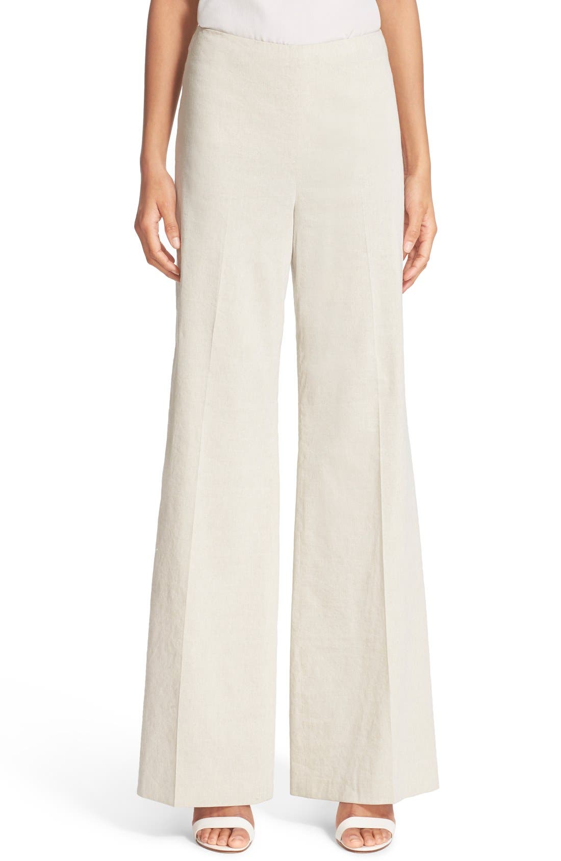 theory wide leg linen pants