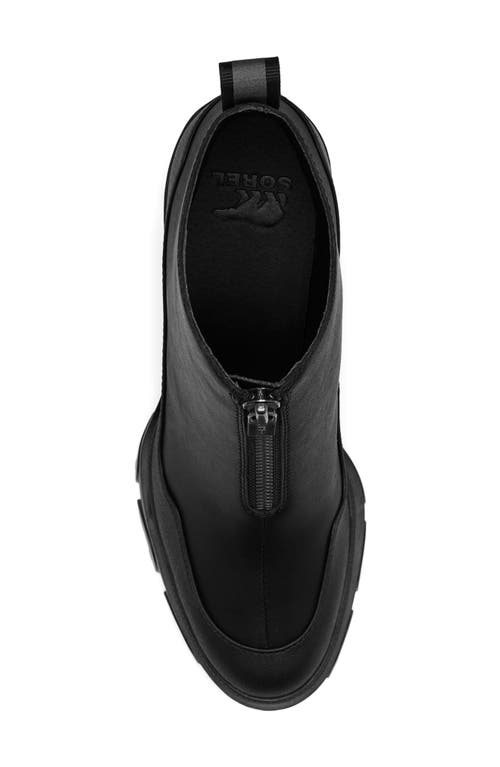 Sorel Brex™ Bold Waterproof Front Zip Bootie In Black/black