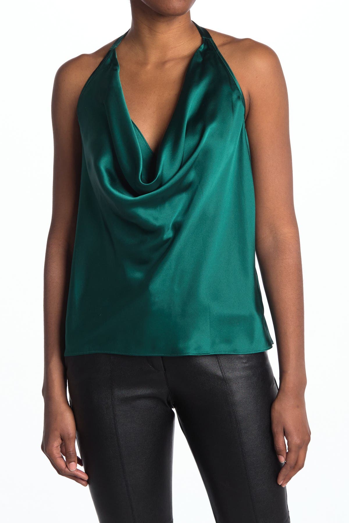 CAMI NYC JACKIE COWL NECK HALTER TOP