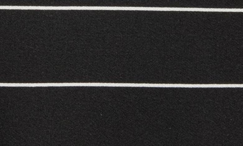 Clifton Wilson Pinstripe Silk Pocket Square In Black