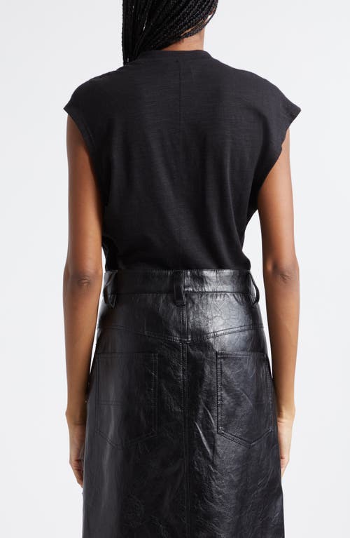 Isabel Marant Asymmetric Organic Cotton T-shirt In Black