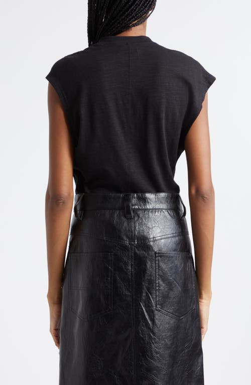 Shop Isabel Marant Étoile Naydali Twist Front Top In Black