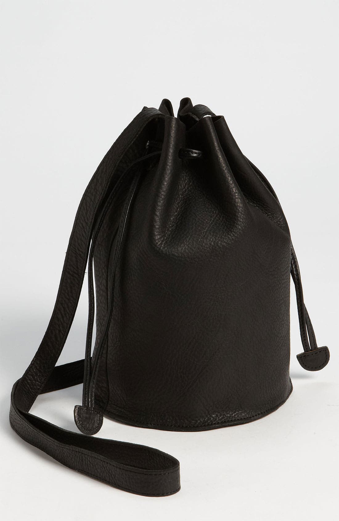 baggu leather drawstring purse