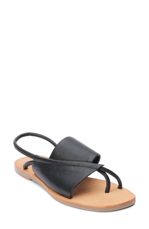 Shayla Asymmetric Slingback Sandal in Black