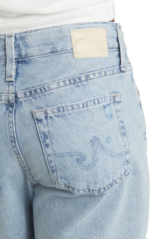 Ag Becke Raw Hem Nonstretch Denim Shorts In Glory Days Moonwash