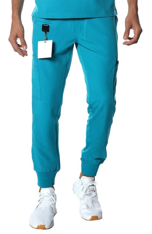 Members Only Hampton Open Bottom Scrub Pants In Teal