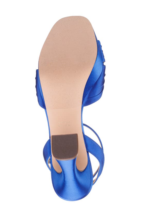 Shop Nina Angie Ankle Strap Platform Sandal In Eletric Blue
