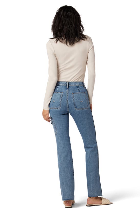 Shop Hudson Jeans Faye Ultra High Waist Bootcut Utility Jeans In Earth Angel