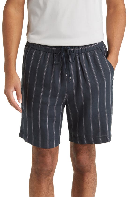 Vince Windsor Stripe Drawstring Shorts In Coastal