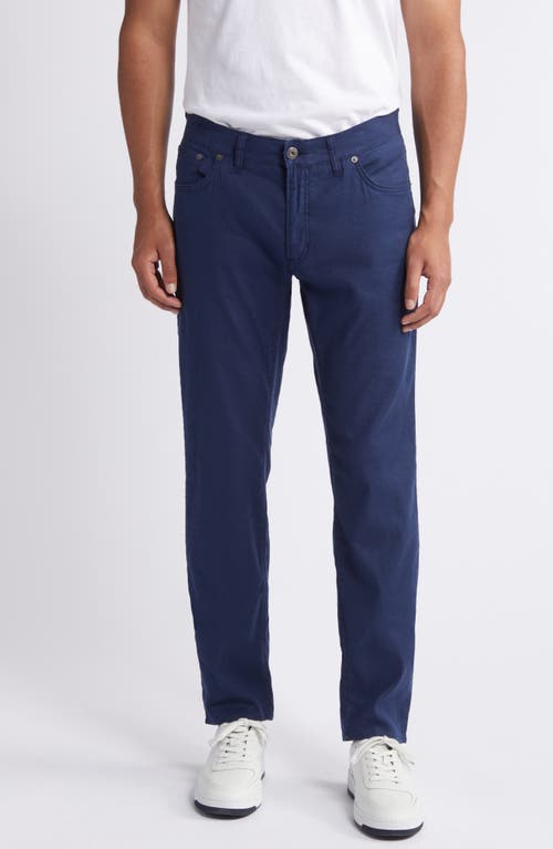 Chuck Modern Fit Linen & Cotton Five-Pocket Pants in Night