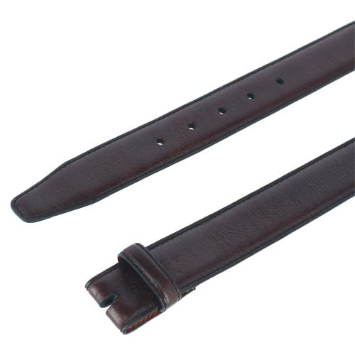 Shop Trafalgar Pebble Grain Leather 35mm Harness Belt Strap In Brown