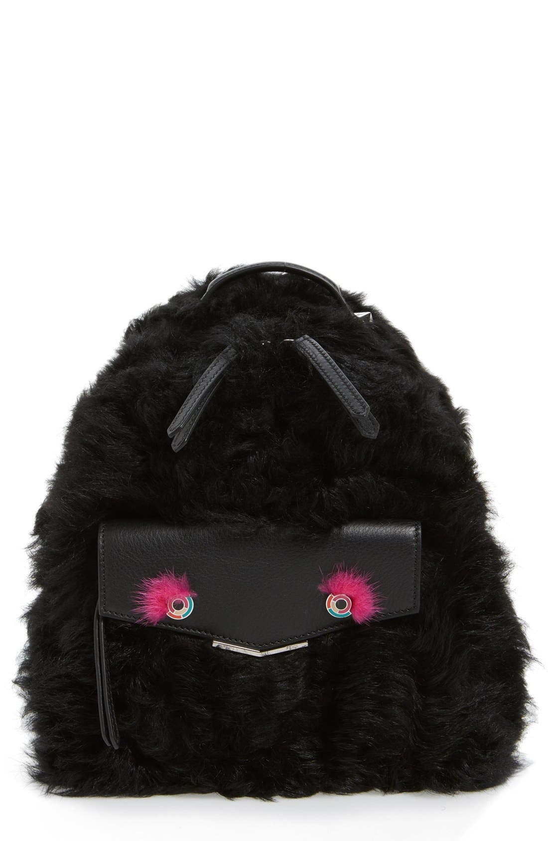 fendi mini monster backpack