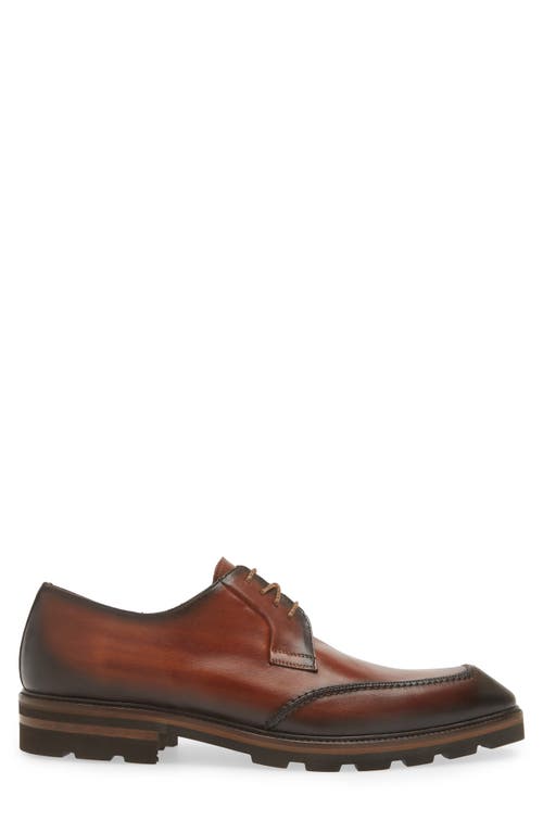 Shop Mezlan Lug Sole Derby In Mahogany