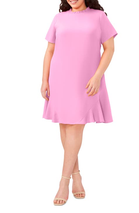 Ruffle Short Sleeve Dress (Plus)