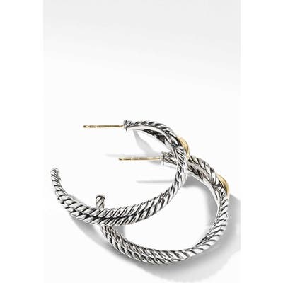 David Yurman Cable Loop Hoop Earrings With 18K Gold
