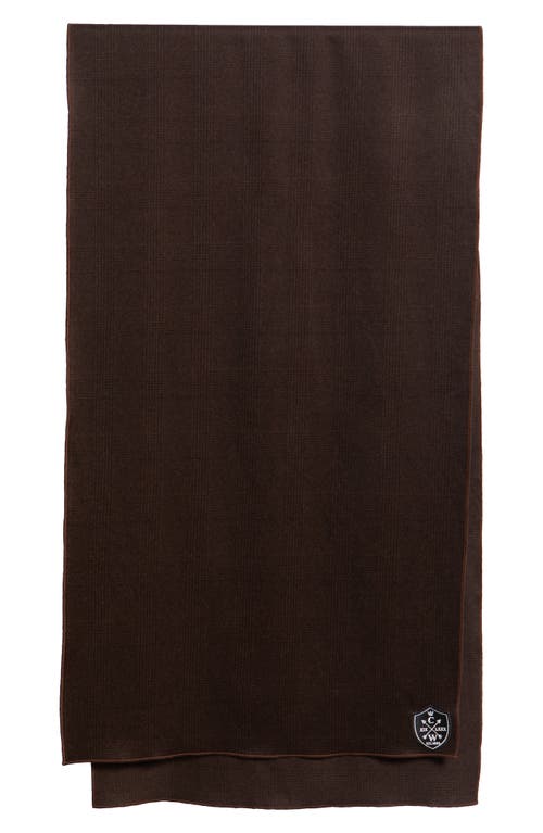 Clifton Wilson Glen Plaid Wool Scarf In Chocolate