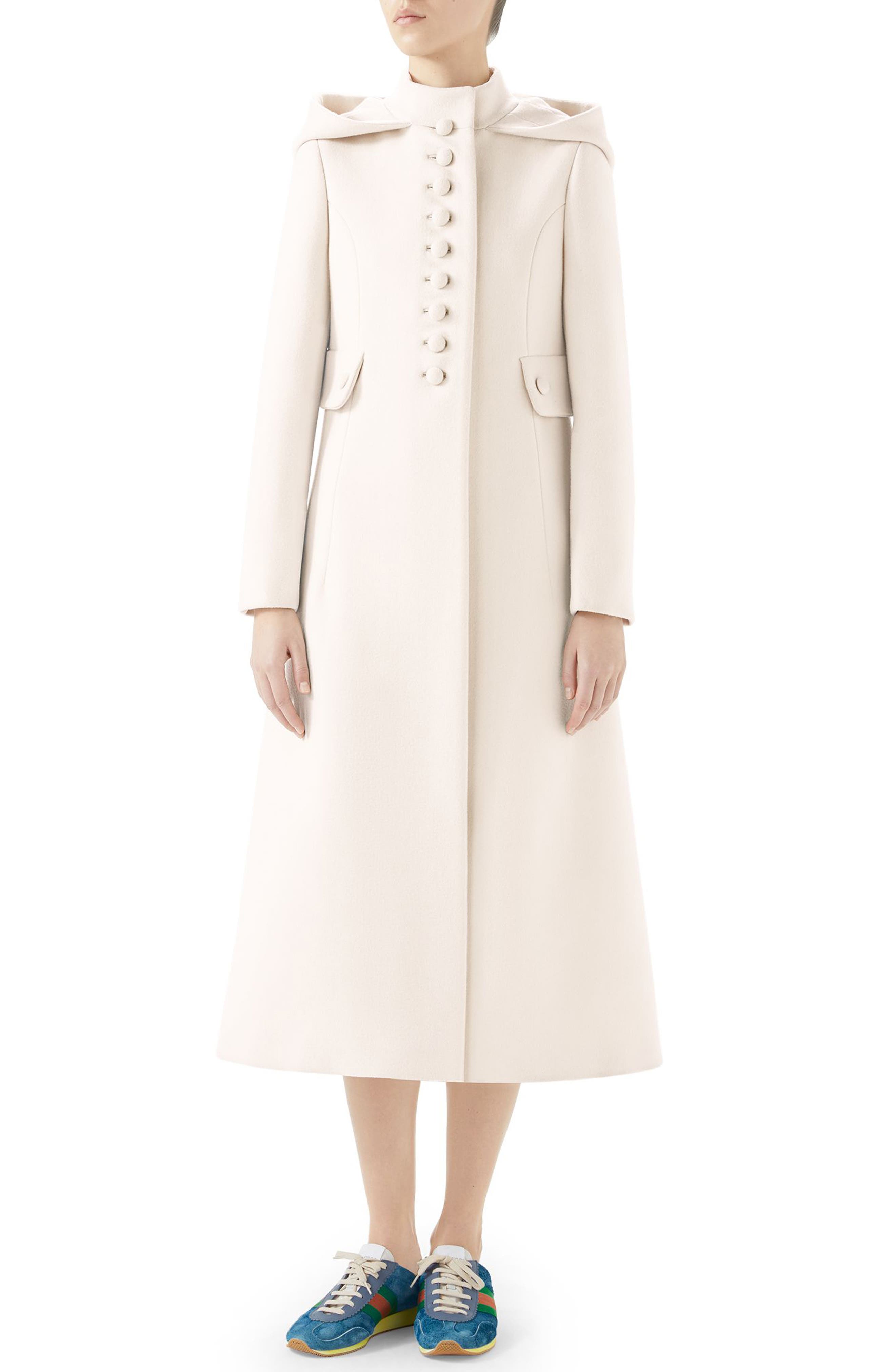 Gucci Wool Long Hooded Coat | Nordstrom