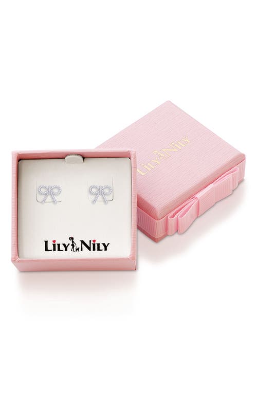 Lily Nily Kids' Bow Twist Stud Earrings In Silver