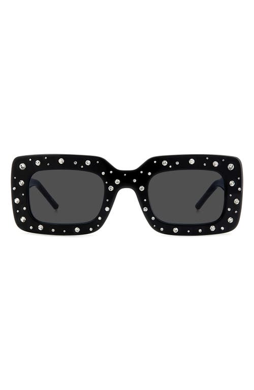 Carolina Herrera 50mm Square Sunglasses in Black/Grey at Nordstrom