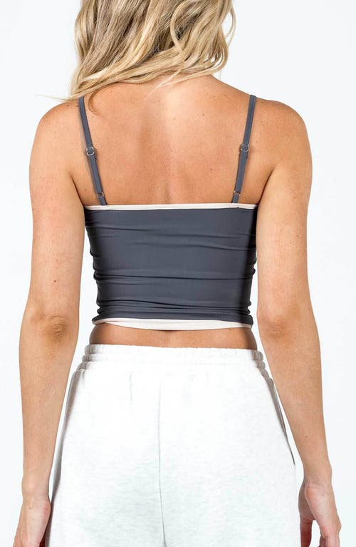 Shop Princess Polly Premier Layered Halter Stretch Camisole In Grey