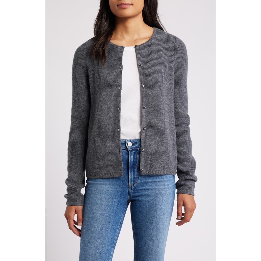 Caslonr Caslon(r) Wool & Cashmere Cardigan In Grey Dark Heather