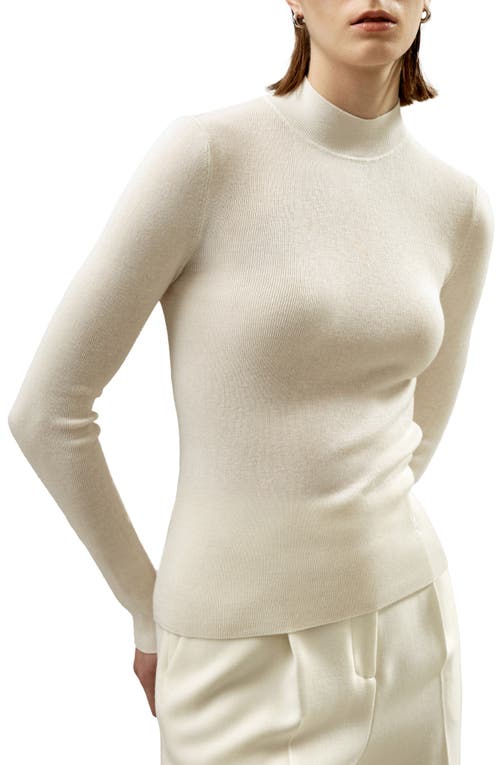 Shop Lilysilk Essential Cashmere Blend Sweater Top For Women In White