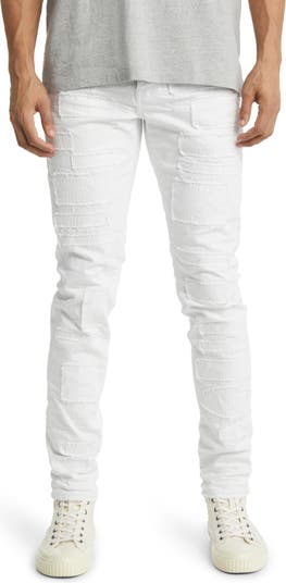 fartey Jeans Pants for Men Graphic Print Zipper Button Denim Pant Pockets  Skinny Slim Fit Straight Leg Stretch Trousers 