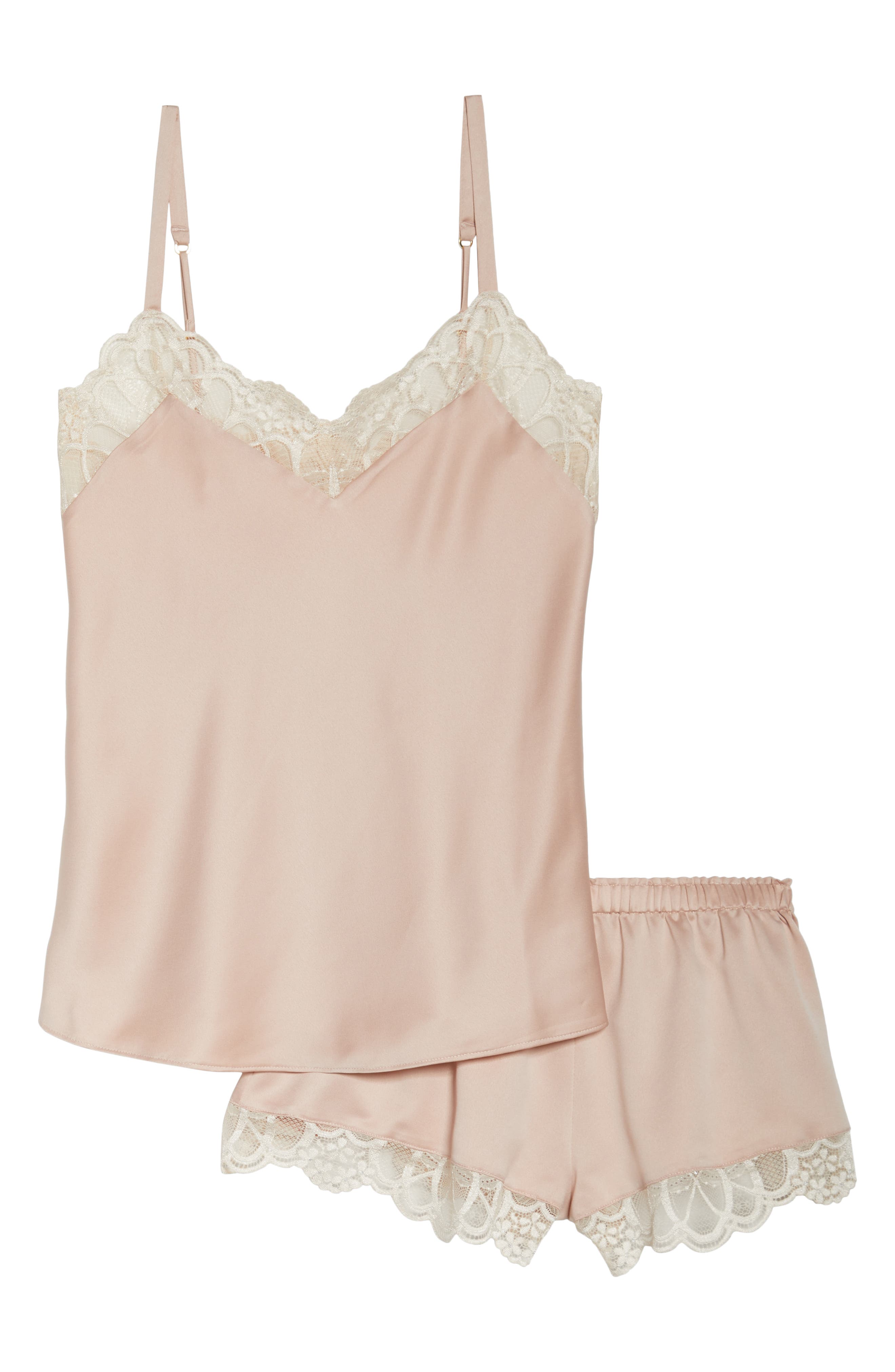 Flora Nikrooz Sleepwear | Gabby Lace Trim Satin Camisole & Shorts 2 ...