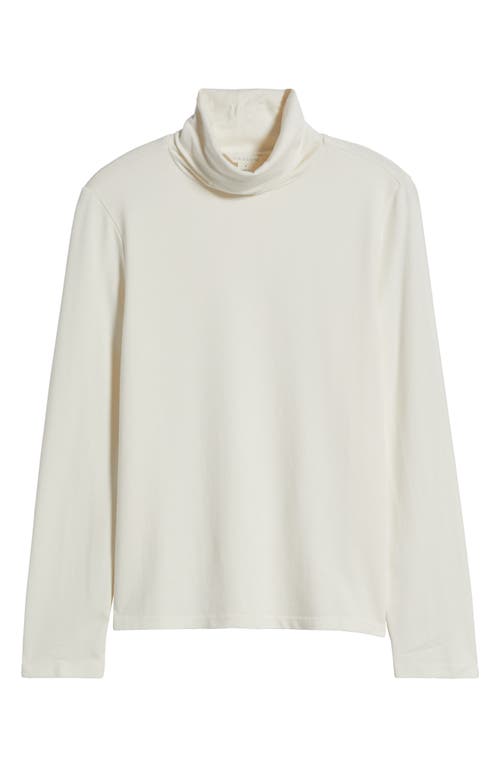 Shop Caslonr Caslon(r) Long Sleeve Turtleneck Top In Ivory Pristine