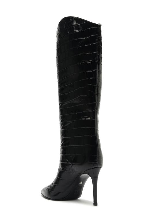 Shop Schutz Maryana Pointed Toe Knee High Boot In Black